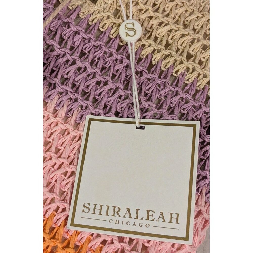 NWT Shiraleah Straw Bag Tote Latoya Sunset Tassels Chicago Paper Rainbow Purse - Picture 7 of 15